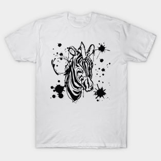 Zebra watercolor sketch T-Shirt